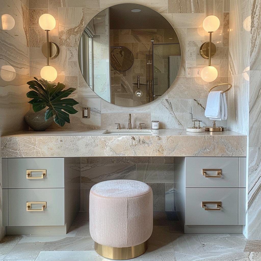 AI generated image of bathroom vanity